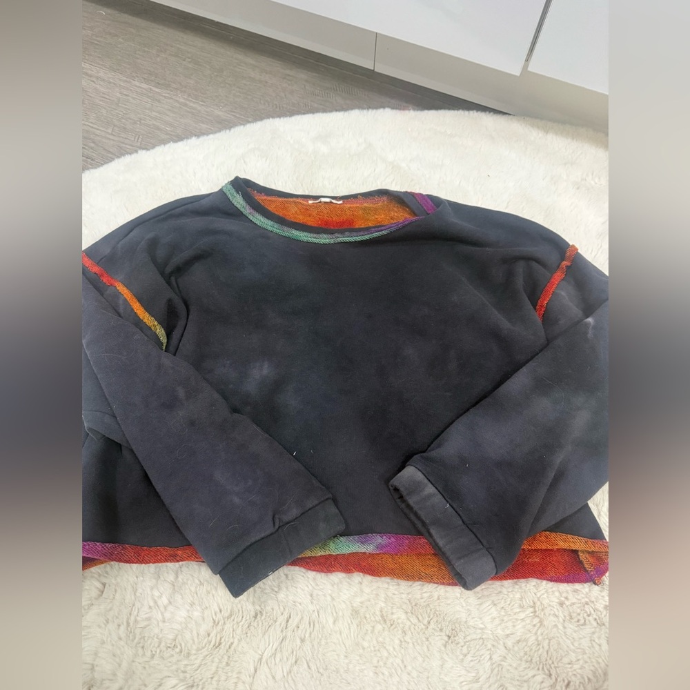 La miel Sweatshirt with Multicolor Trim size small